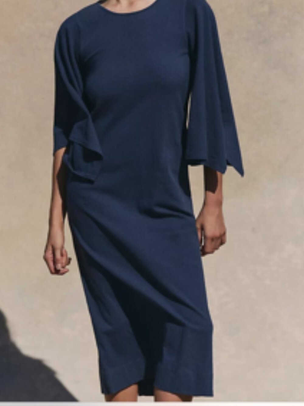 NWT Free People Briar Midi Dress in Darkest Night Blue